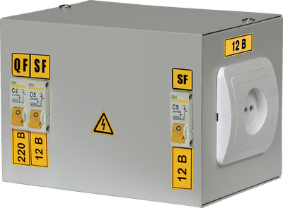 Step-down transformer box YATP-0,25 380/12-3 36 IP30