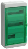 TEKFOR Корпус пластиковый КМПн-36 IP65 зеленая прозрачная дверь IEK0