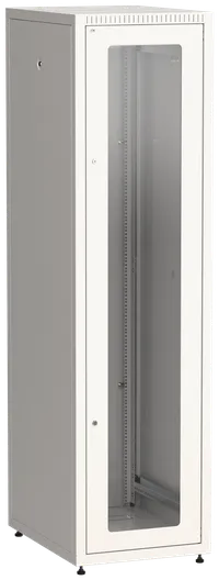 ITK LINEA E Шкаф напольный сетевой 19" 47U 600х800мм стеклянная передняя дверь задняя металлическая серый