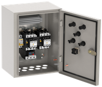 Ящик управления РУСМ5411-2074 реверсивный 1 фидер автоматический выключатель на каждый фидер с переключателем на автоматический режим 1А IP54 IEK