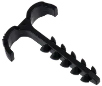 Dowel-clamp T-shaped 4-12mm nylon black (25pcs/pack) IEK