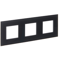 SKANDY Рамка 3-местная SK-F23G стекло графит IEK