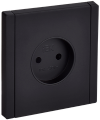 FORTE&PIANO Розетка 1-местная без заземления без защитных шторок винтовое крепление 10А FP118M металл черный IEK