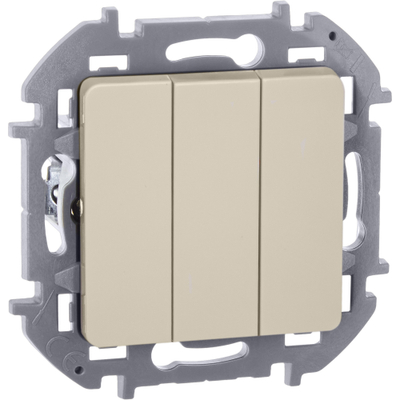 INSPIRIA Выключатель 3-клавишный схема 05 10АХ слоновая кость