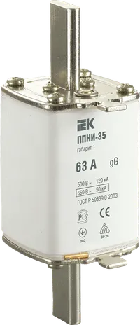 Fuse link PPNI-35(NH type), size 1, 63A IEK