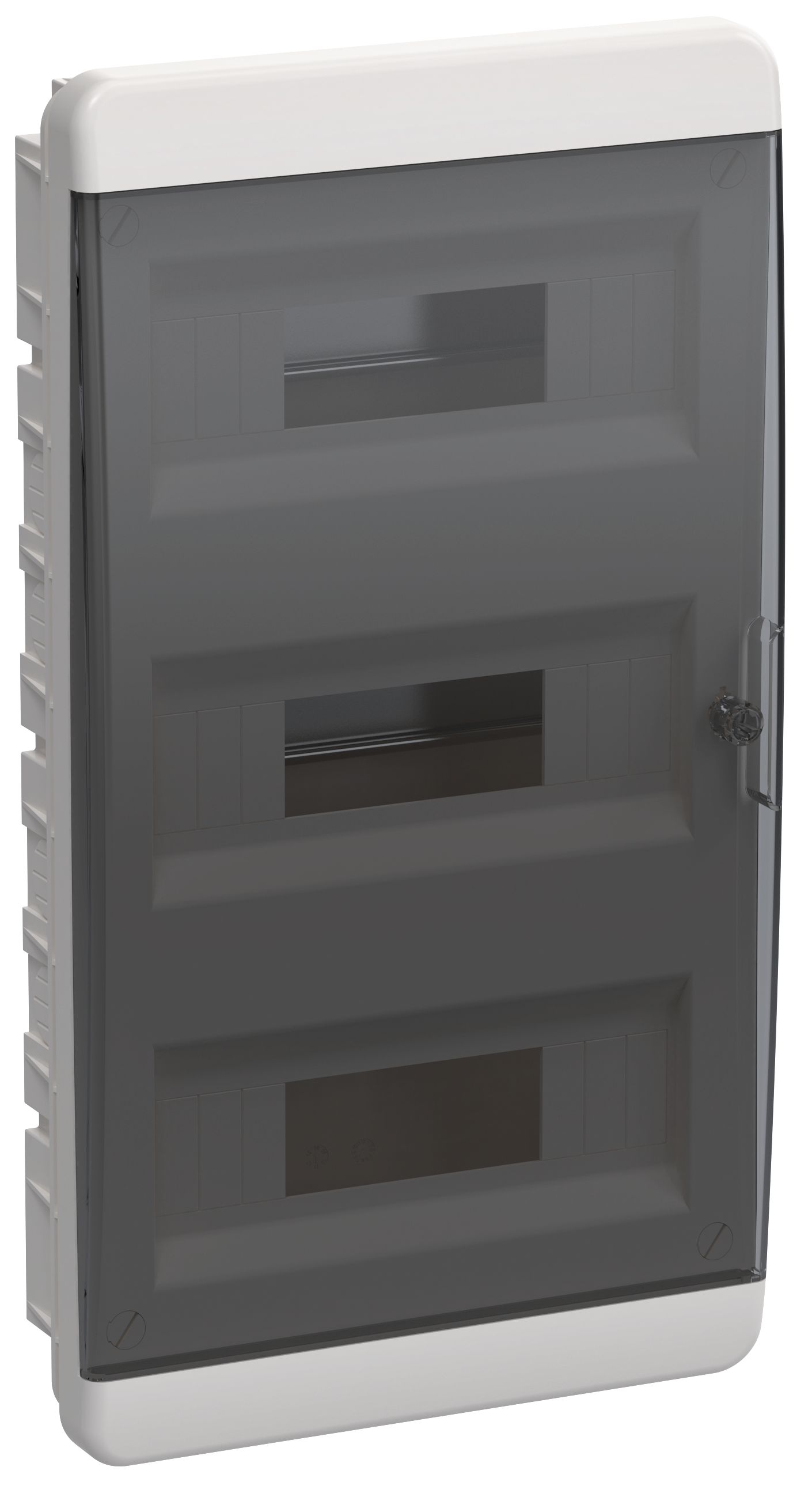 TEKFOR Корпус пластиковый ЩРВ-П-36 IP41 черная прозрачная дверь IEK