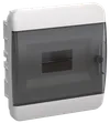TEKFOR Корпус пластиковый ЩРВ-П-8 IP41 черная прозрачная дверь IEK0