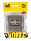BRITE RJ11+RJ45 socket Cat.5e PK/T12-BrS steel IEK5
