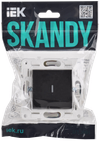 SKANDY Выключатель 1-клавишный проходной с индикацией 10А SK-V08Bl черный IEK1