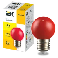 LIGHTING LED decorative lamp G45 ball 1W 230V red E27 IEK