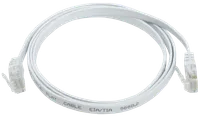 ITK Коммутационный шнур плоский (патч-корд) кат.6 UTP 1м белый