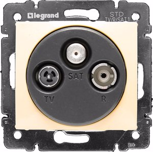 VALENA DIY Розетка TV-FM-SAT тип звезда слоновая кость