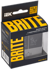 BRITE Кнопка звонка с индикацией для отелей 10А ВС10-1-9-БрС сталь IEK1