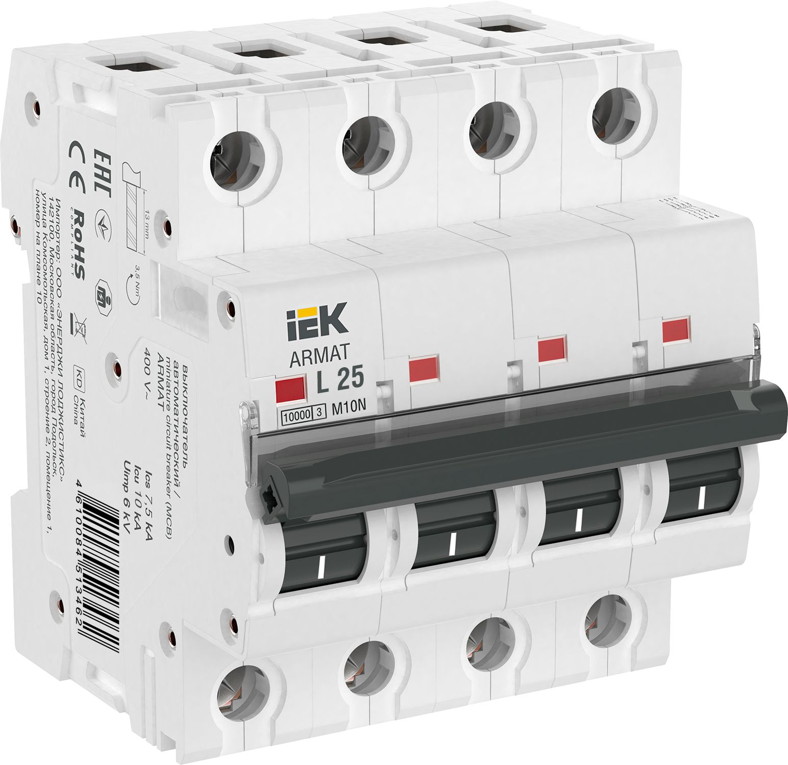 ARMAT Автоматический выключатель M10N 4P L 25А IEK (AR-M10N-4-L025)