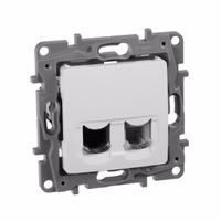 ETIKA Розетка двойная RJ11+RJ45 кат.5E UTP белый