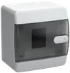 UNION Compact Корпус пластиковый ЩРН-П-4 IP41 черная прозрачная дверь IEK0