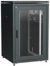 ITK LINEA N Шкаф сетевой 19" 24U 800х800мм стеклянная передняя дверь задняя металлическая черный0