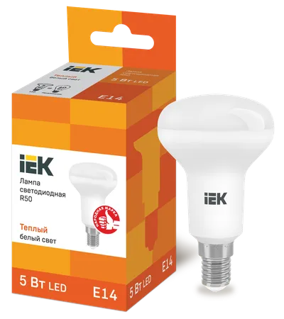 LED lamp R50 reflector 5W 230V 3000k E14 IEK