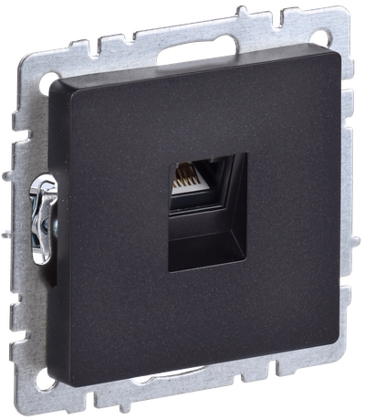 BRITE Розетка компьютерная RJ45 кат.6 РК11-БрЧ черный IEK
