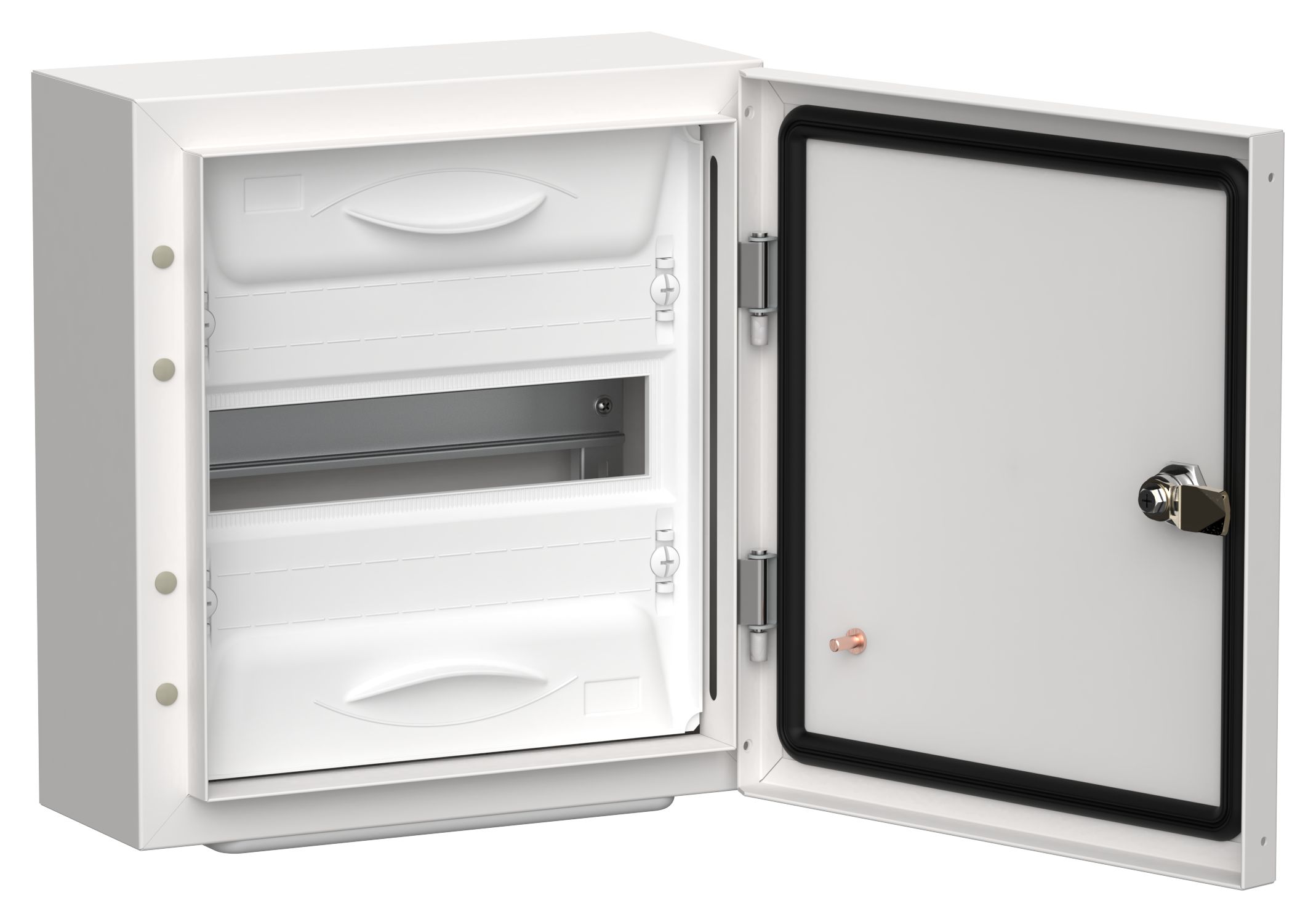 TITAN 5 Корпус металлический ЩРн-12 (1х12) 335х310х140мм IP54 белый (одна дверь) IEK (TI5-50-N-012-54)