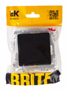 BRITE Выключатель 2-клавишный проходной 10А ВС10-2-6-БрЧ черный IEK5