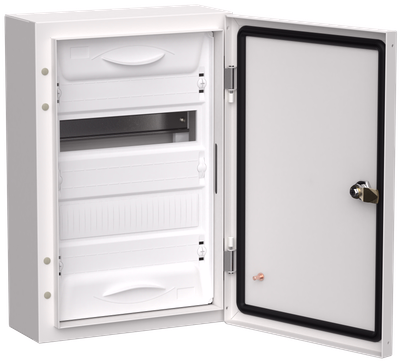 TITAN 5 Корпус металлический ЩРн-24 (1х24) 460х310х140мм IP54 белый (одна дверь) IEK