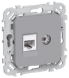 FLITE Розетка 2-местная RJ45/TV категория 6 UTP РКТВ6-2-0-ФлС серый IEK0