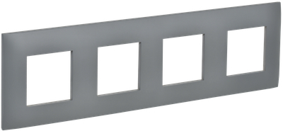 SKANDY Рамка 4-местная SK-F04Gr серый IEK