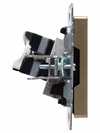 BRITE Розетка двойная RJ11+RJ45 кат.5E РК/Т12-БрШ шампань IEK2