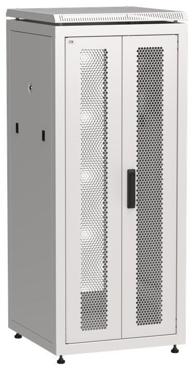 ITK LINEA N Шкаф сетевой 19" 28U 600х600мм двери передняя перфорированная задняя двустворчатая перфорированная серый