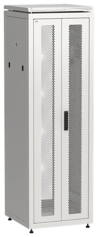 ITK LINEA N Шкаф сетевой 19" 38U 600х600мм двери передняя двустворчатая перфорированная задняя перфорированная серый