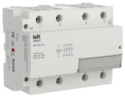 ARMAT Контактор модульный KMR 100А 24В AC/DC 4НЗ IEK