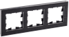 BRITE Рамка 3 -местная РУ-3-1-БрЧ металл черный IEK0