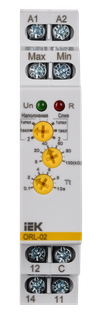Level relay. Ability to select the mode to control one level or two on one device, with sensitivity adjustment. With the possibility of setting a time delay. Fill/drain function selection. 24-240VAC/DC2