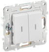 SKANDY Выключатель 2-клавишный с индикацией 10А SK-V09W арктический белый IEK0