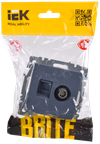 BRITE Розетка двойная TV+RJ45 кат.5E РТВ/РК12-БрМ маренго IEK1