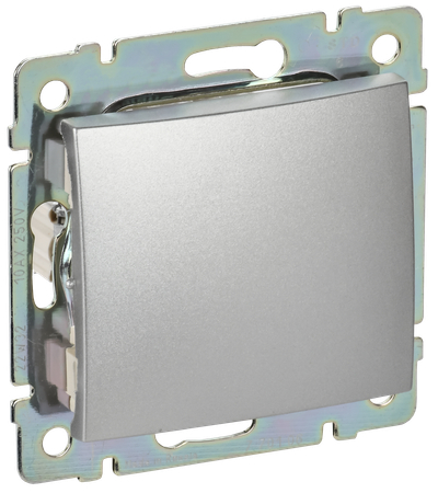 VALENA DIY Выключатель 1-клавишный схема 1 10АХ безвинтовые зажимы алюминий