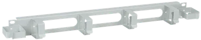 ITK Кабельный органайзер 1U 2 боковых горизонтальных и 4 вертикальных кольца серый