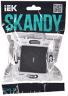 SKANDY Выключатель 1-клавишный с индикацией 10А SK-V07G графит IEK1