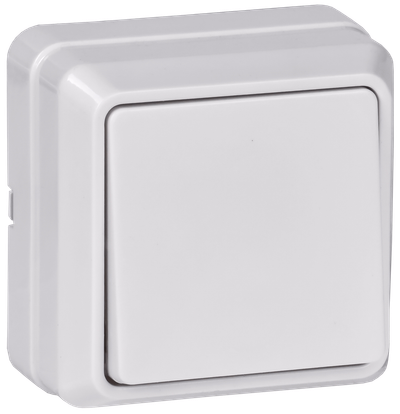OKTAVA Выключатель 1-клавишный для открытой установки 10А ВС20-1-0-ОБ белый GENERICA