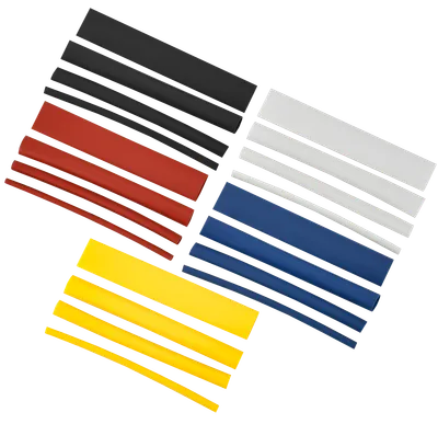 TTU set 2/1, 4/2, 6/3, 8/4 yellow, blue, red, black, white 20x8 cm/pack. IEK