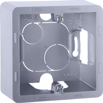INSPIRIA Коробка для накладного монтажа 1-местная алюминий