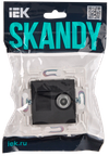 SKANDY Розетка двойная TV+RJ45 кат.6 SK-A15G графит IEK1