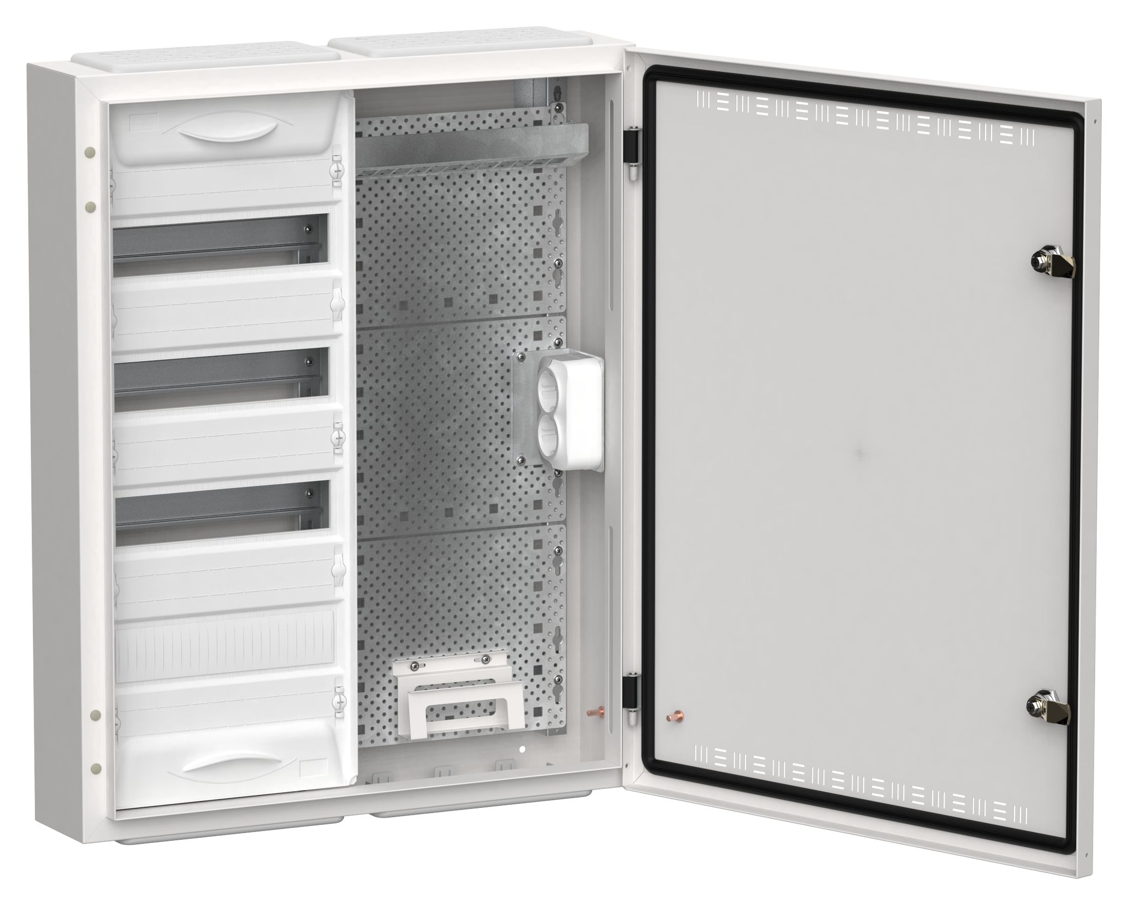 TITAN 5 Корпус комбинированный ЩРн-48 (2х48) 710х570х140мм IP30 белый IEK (TI5-51-N-2X048-30)