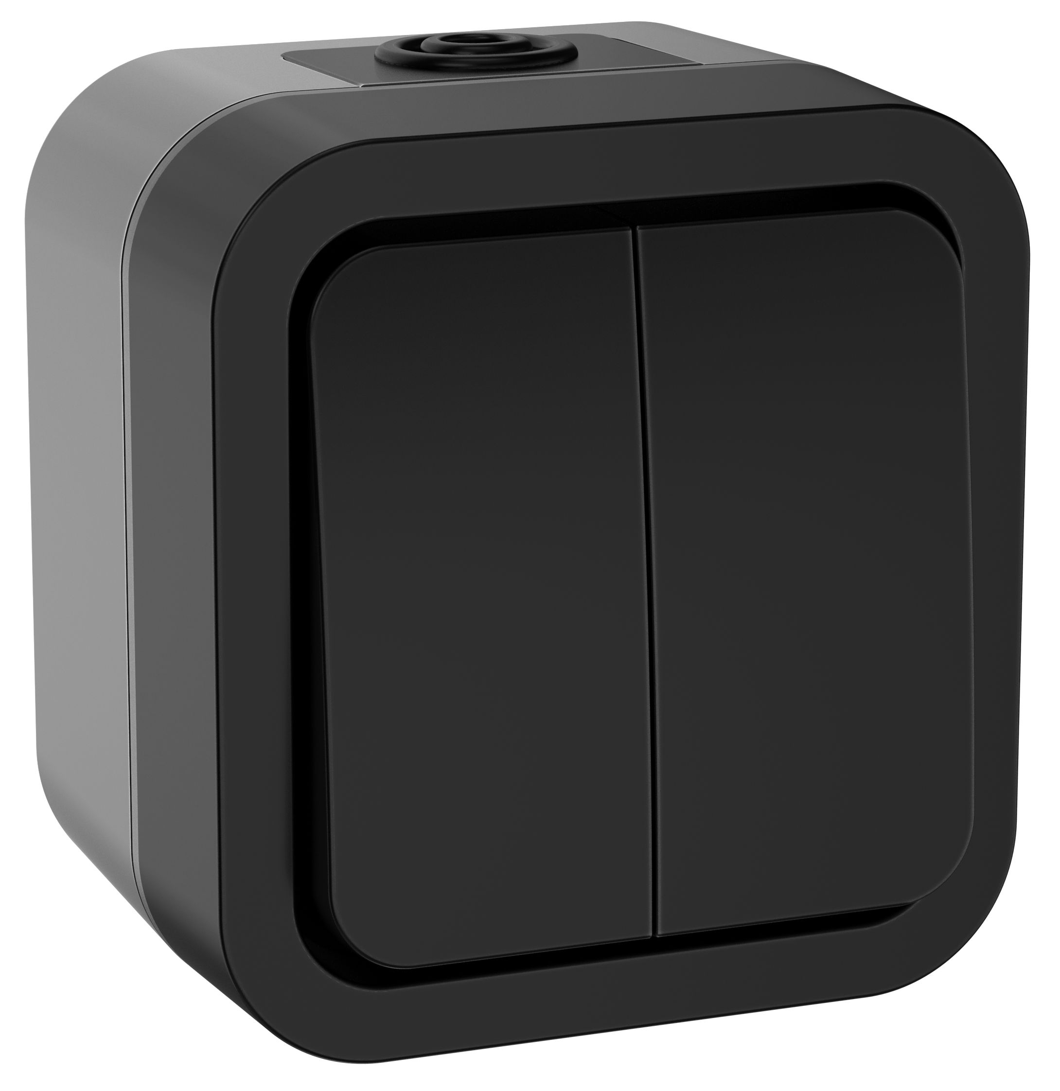 TORS Выключатель двухклавишный 10А IP55 TS105 графит IEK (TS-V20-0-10-55-K53)