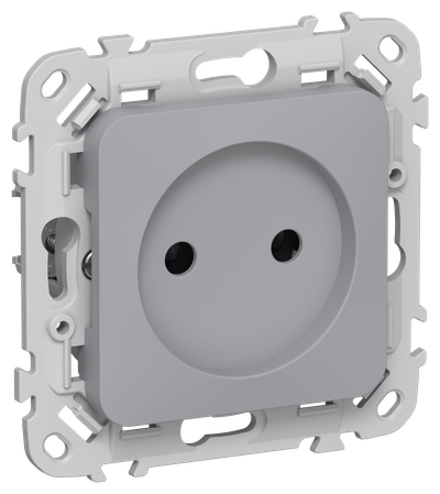 FLITE Розетка без заземления без защитных шторок 10А РС01-0-ФлС серый IEK