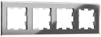 BRITE Frame 4-gang RU-4-2-BrSe glass gray IEK