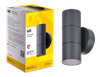 LIGHTING Светильник уличный 5113 настенный под лампу 2хGU10 IP65 серый IEK1