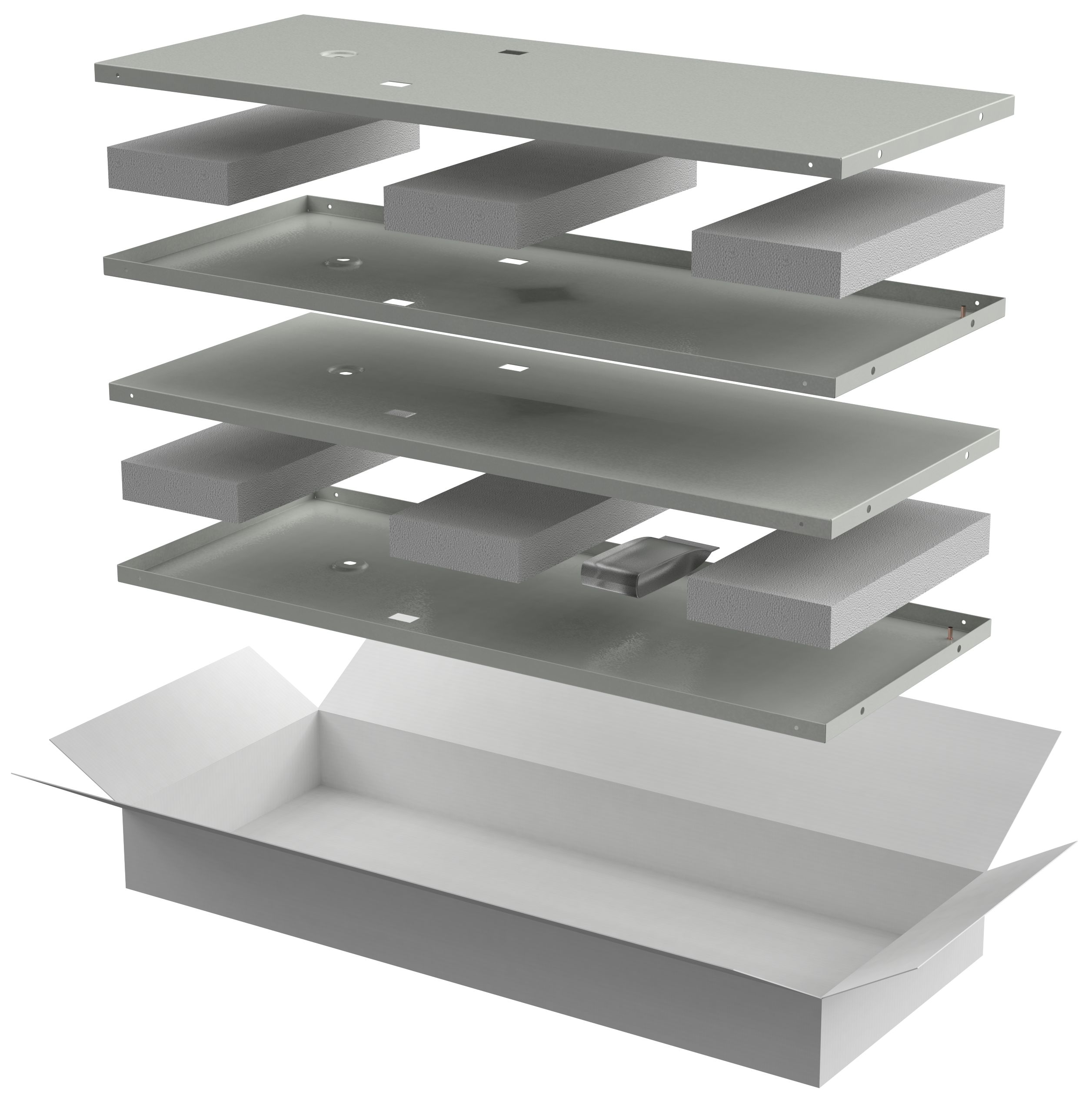 ITK LINEA N Комплект стенок боковых 1000мм для шкафа 18U серый LN35-18UX1-X