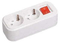 Portable socket dismountable with a switch. k02V 2 sockets CLASSIC IEK